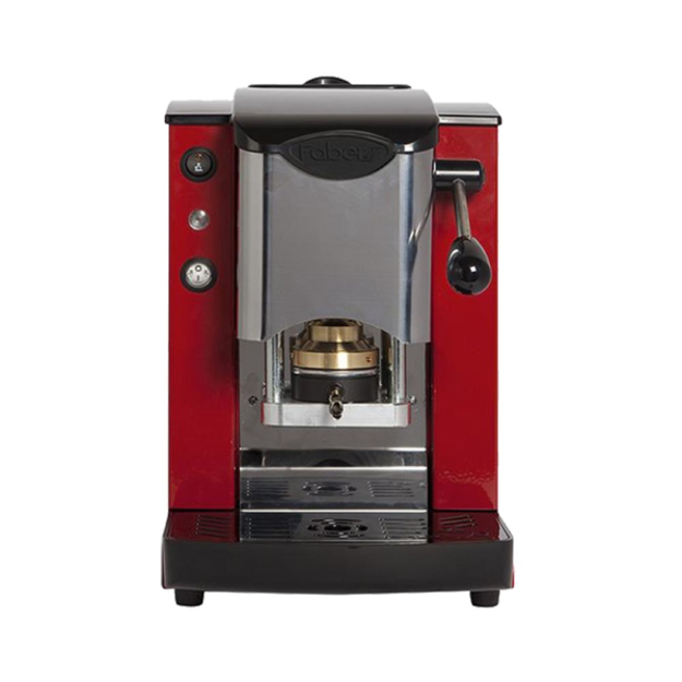 Picture of ESPRESSO MACHINE FABER SLOT INOX ROSSO-NERO PLAST.